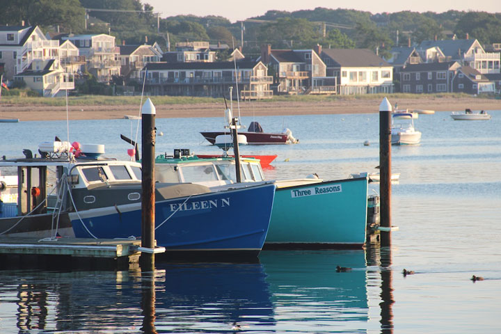 Provincetown Harbor, fishing boats and yachts