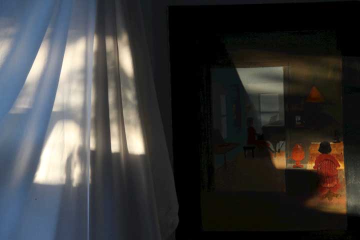 Photograph by Ewa Nogiec, Early morning with Arthur Cohen's painting