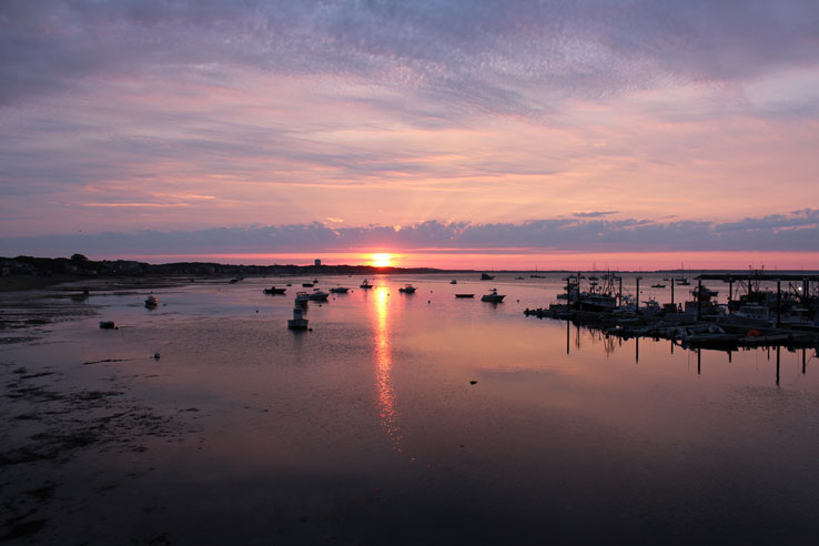 Wednesday, July 4th, Sunrise over Provincetown Harbor