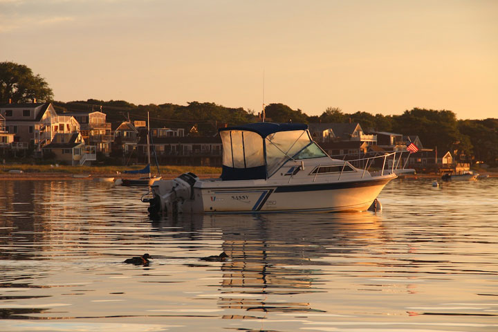 Provincetown Harbor, fishing boats and yachts