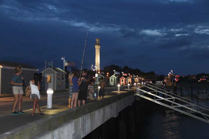 Family fishing on MacMillan Pier...