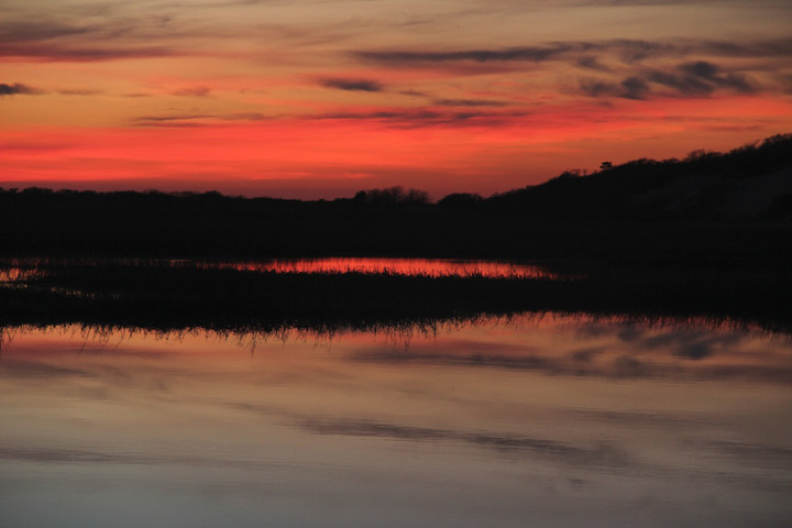 Provincetown West End, Moors and breakwater sunset, December 3, 2012