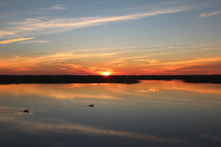 Provincetown West End, Moors and breakwater sunset, December 3, 2012