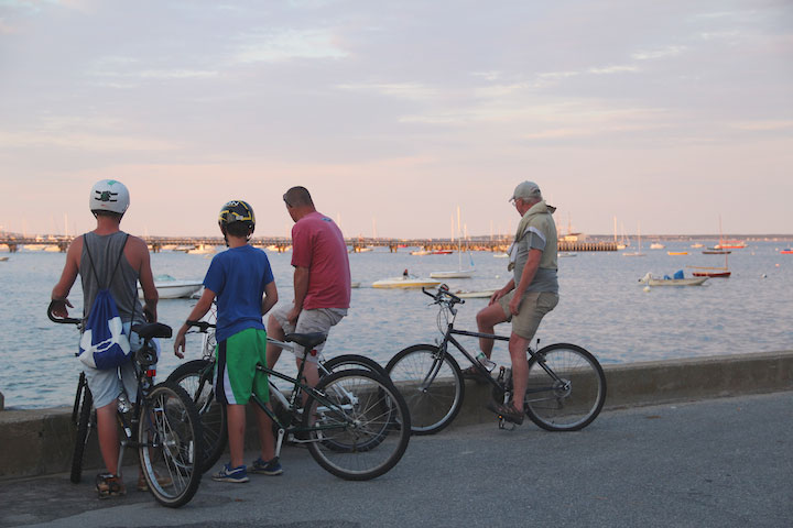 Watching sunset over Provincetown Harbor